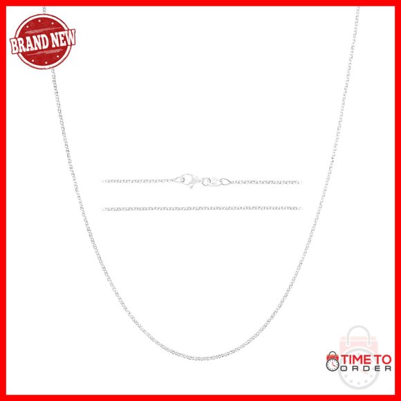 Sterling Silver Chain Necklace Thin Secure Classic Elegant Minimal Dainty